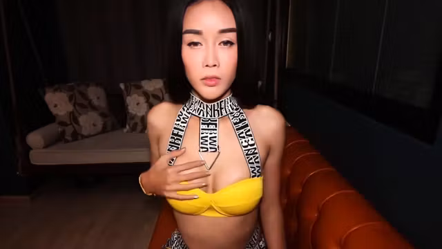 Big tits Asian ladyboy blowjob and anal cock riding