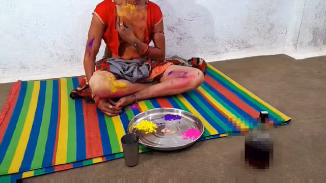 Special Holi With Husbands Friend