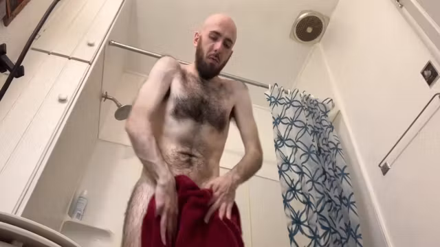 Very Hairy Skinny Uncut White Guy Before And After The Shower