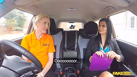 Blonde Eats Pussy To Pass Her Driving Test