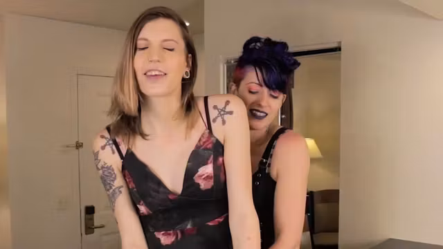 CBT tgirl strapon fucked in tight asshole