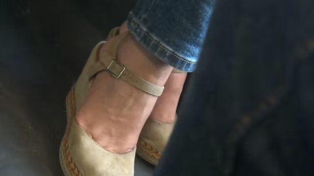 Gorgeous Mature Feet In Wedges Heels