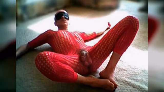 0259 crossdresser slideshow red Nylons Catsuit Nylonboy nude