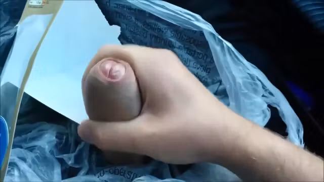 Public Cock Play and Cum in Layby