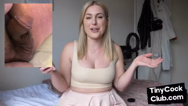 Ruthless SPH domina mocks micro dick