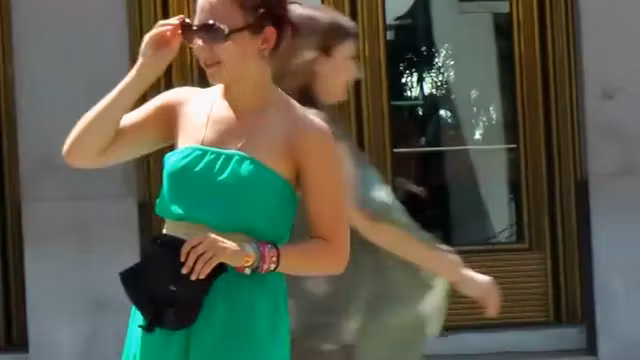 Hot tourist girl's see through dress