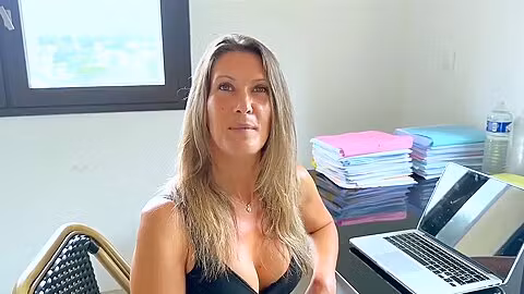 Business Woman Somersaults With Her Lover In Home Video