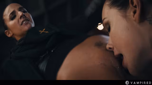Mind Control And Amirah Adara - Cosplay Lesbian Vampire Sex - Bdsm Leather Girls In Lezdom Sub Dom Play Pussy Eating Session