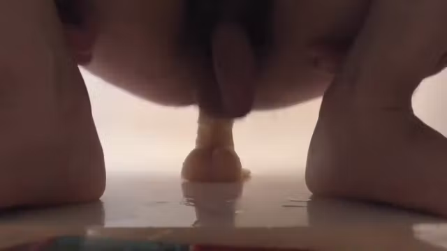 prostate orgasm fucking a plastic dick