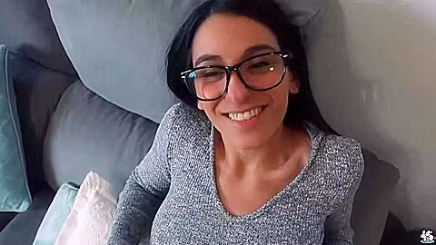 Danica Mori In Tanned Petite Girl With Glasses Deepthroats And Squirts For Her Boyfriend