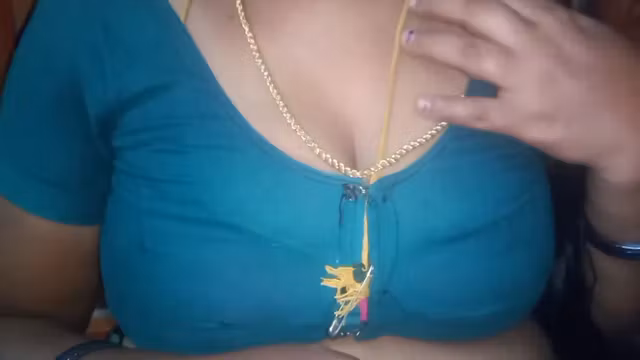 Tamil Aunty Squeezing Her Breasts When She Is Alone And Unable To Control Her Emotions