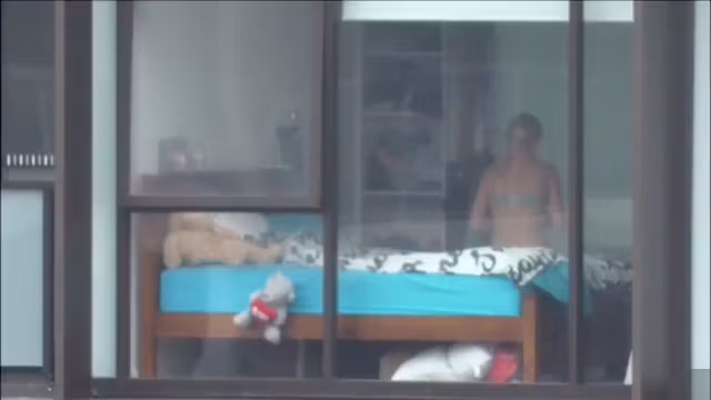 Delicious girl-next-door changes clothes in her bedroom
