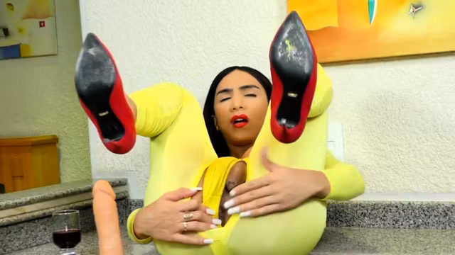 TS Yasmin Dornelles Strokes Monster Cock