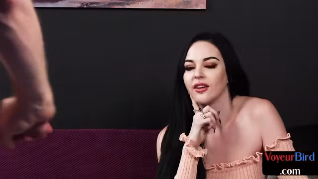 Dirty talking voyeur slut teases loser