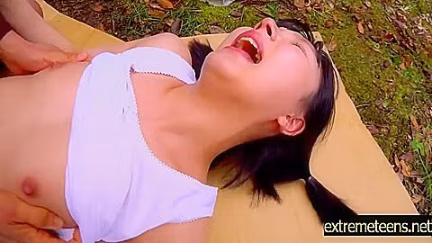 Kana Yura Outdoor Domination Threesome