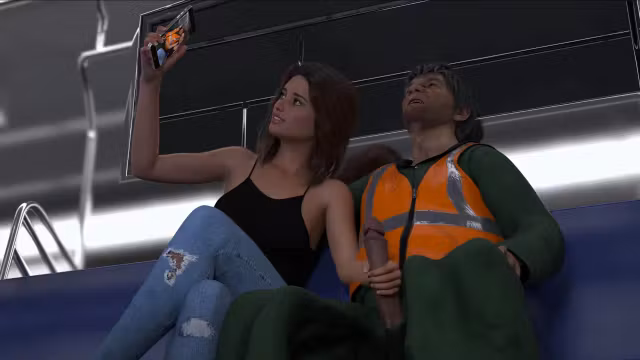The East Block Girl Jerks Off Construction Worker In The Train And Sends Pics To Her Cuck Boyfriend Episode 17