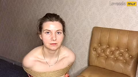 Sweet Russian Bound Girl - Pov Slobbery Blowjob & Rough Doggy Style - Lovessie Mur