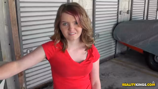 teen 18+ cutie sucking a cock for money in the garage