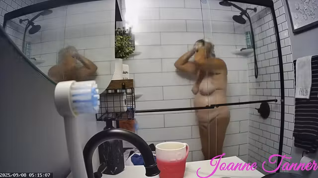 Found All My Dad's Hidden Cam Recordings of My Mom Mrs. Joanne Tanner the Real Public Schoolteacher in the Shower