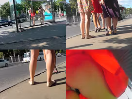 Upskirting video show amazing bubble ass lassie
