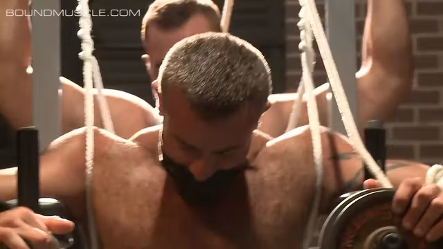 Adam Rogue slides muscle cock in and out of Trace Michaels