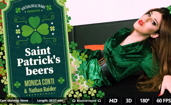 Nathan Raider in Saint Patrick's beers - SexLikeReal Shemale