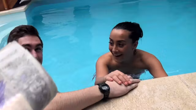 HUNT4K. Pretty lassie worships dick to get allowed