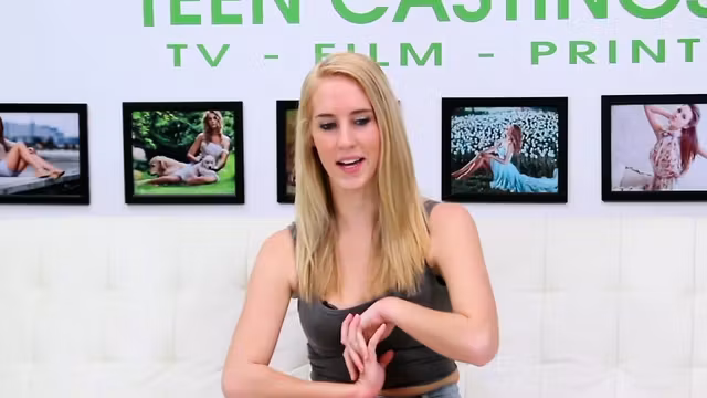Real teen squirting and fucking at casting