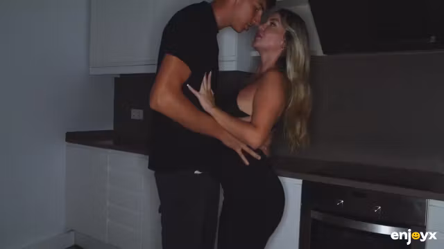 Blonde Busty Nympho Seduces A Young Guy In The Kitchen With Tatiana Alvarez, Brady Bud And Kourtney Love