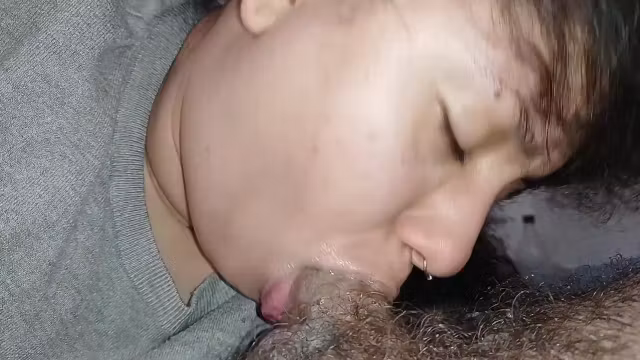 Big Lips Sucking The Bottom Of The Hard Cock, Rolling Hard And Deliciously