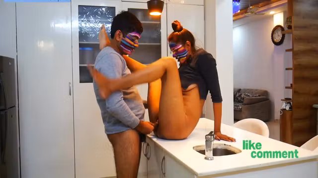 Lonely Housewife Calls Househelp To Cook And Fuck In Kitchen 2