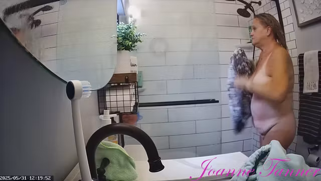 Found Hidden Cam Footage of My Mom Mrs. Joanne Tanner the Real Public Schoolteacher in the Shower on my Dad's Computer 5
