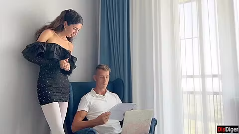 Anal Sex With Secretary In White Pantyhose - Anal Creampie