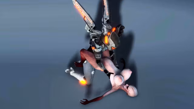 Female alien fucked by sci-fi explorer spacesuit exoplanet
