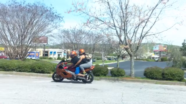 Round Ass On A Motorcycle..