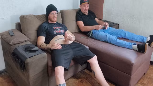 Stepfather Jerking Off With His Stepson