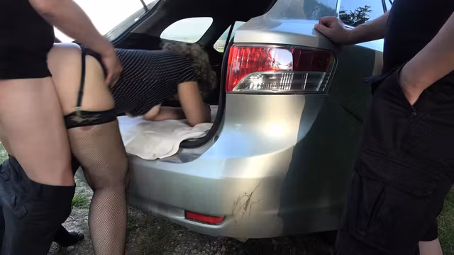 Creampied by lots of strangers at the local rest areas