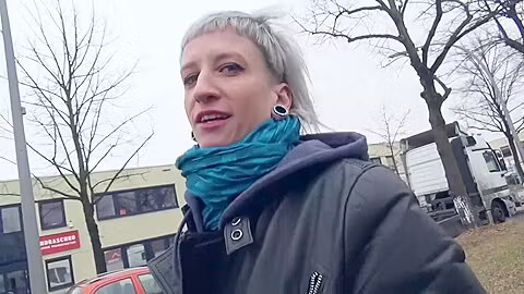 Schlankes Goth Teen 18+ Mitten In Berlin Getroffen Und Gefickt