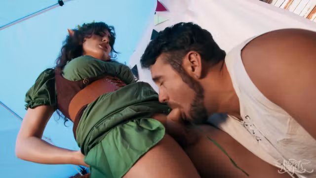 Sneaky Blowjob From An Enchanted Tgirl Elf