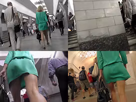 Upskirting filmed the bubble ass of a blonde gal
