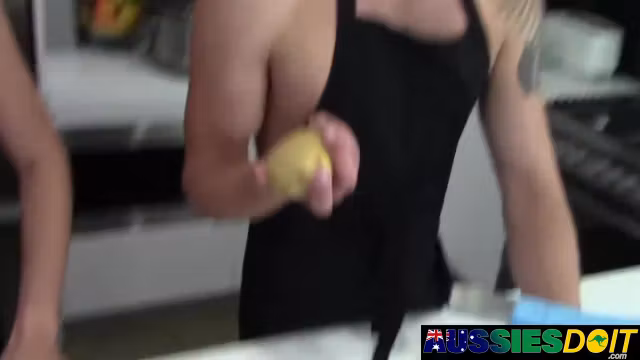 Naked Australian Gay Randy Offers His Huge Dick To Danny While Cooking