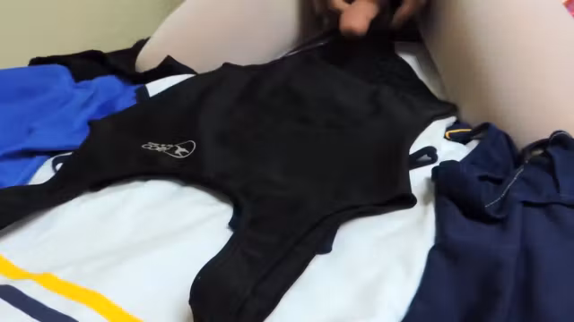 Cum on leotard lycra