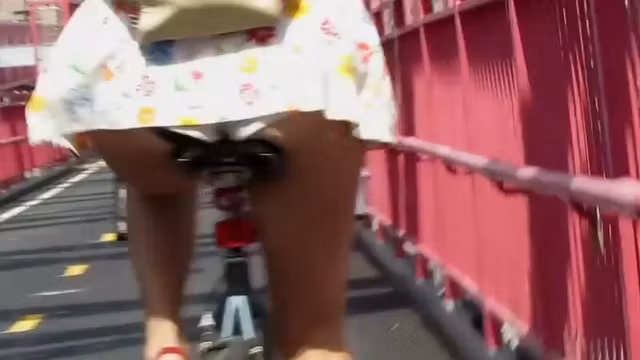 Biking after a hot ass in front of me