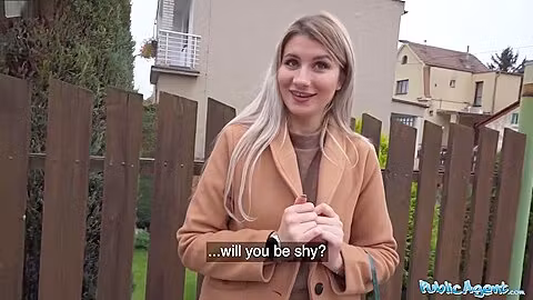 Blonde Marsianna Amoon Flashes Her Small Tits In Public And Takes Money For The Sex
