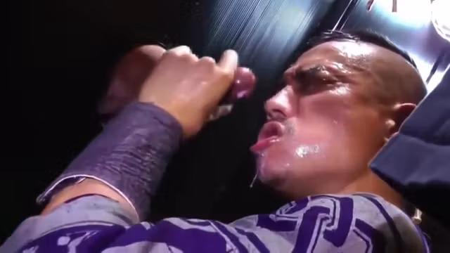 Japanese gloryhole bukkake
