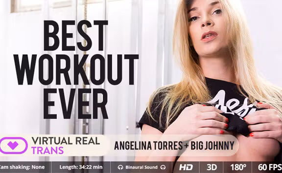 Angelina Torres,Big Johnny in Best Workout Ever - SexLikeReal Shemale