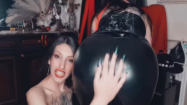 Halloween Vampires Will Make You Worship Their Sexy Asses And Darkspacesolar. Ass Licking, Latex Fetish With Dominatrix Nika