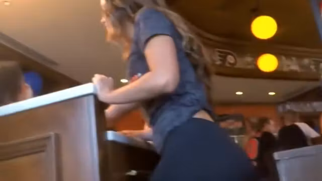 Pocket venus at her workplace