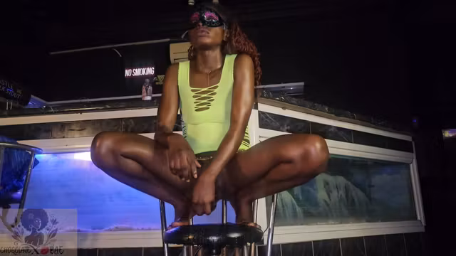 Big Dildo Stretching My Pussy While Im By The Bar!! Fucking My Tight Pussy Hole!!