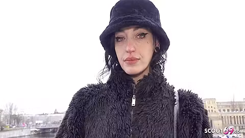 Crazy Skinny Goth Girl Brisen Love Rough Fuck At Porn Casting With Rimjob Squirting And Deepthroat